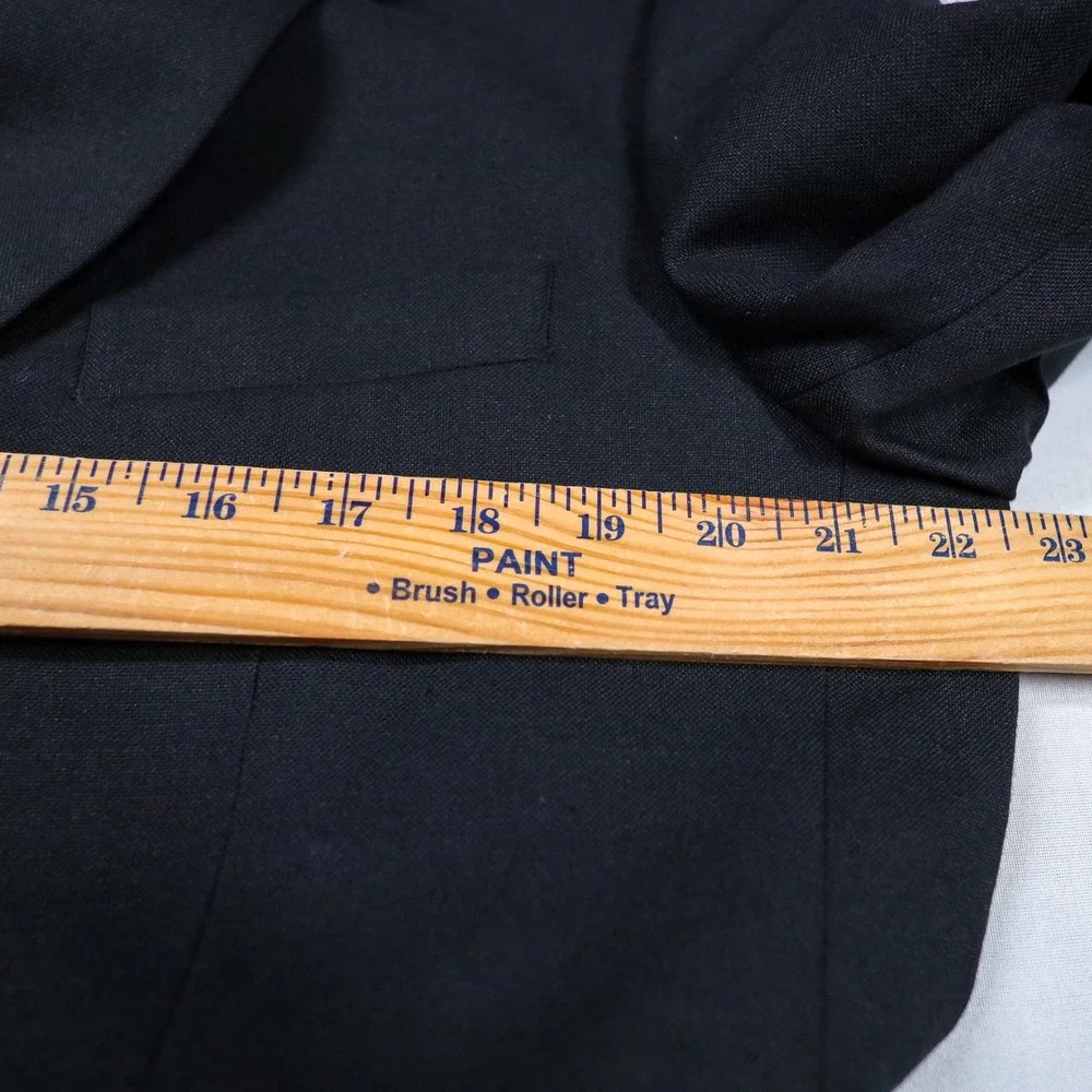 Jos. A. Bank Sport Coat Mens 42L Black Linen Wool Blend Two Button Blazer